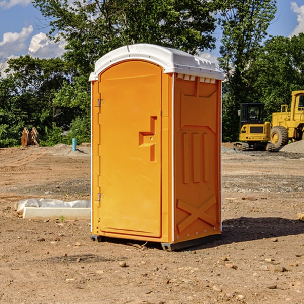 how often are the porta potties cleaned and serviced during a rental period in Martinsville